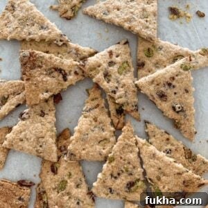 Cranberry and pistachio lavosh crackers