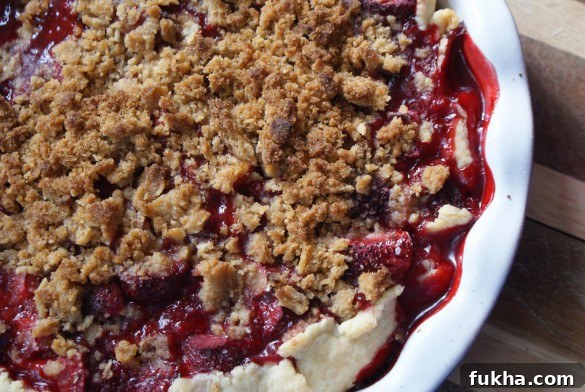 Strawberry Rhubarb Pie with Sour Cream Ice Cream Recipe 2 Rhubarb+pie+-+close+up