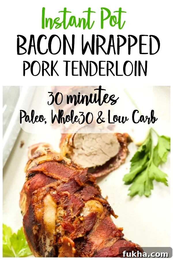 Instant Pot Bacon-Wrapped Pork Tenderloin: Whole30, Paleo, GF 2 Instant pot bacon wrapped pork tenderloin