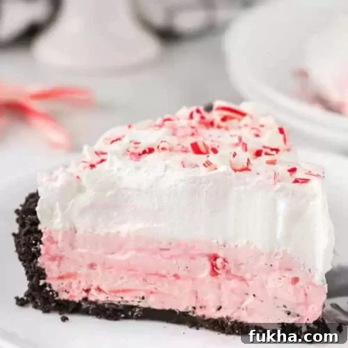 Candy Cane Pie slice