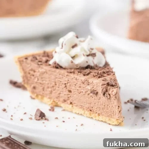 No Bake Hershey Pie slice
