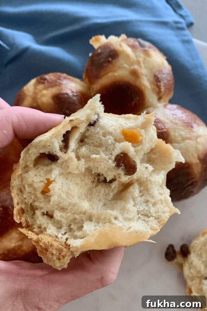 Sourdough hot cross bun