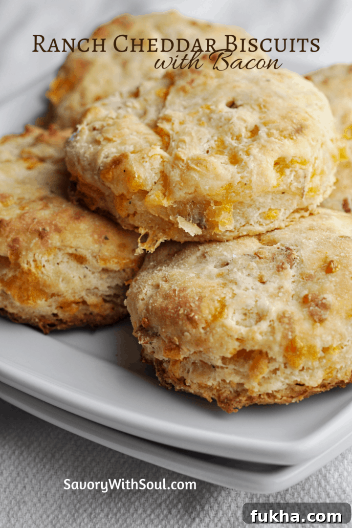 Pinable image for bacon cheddar biscuits