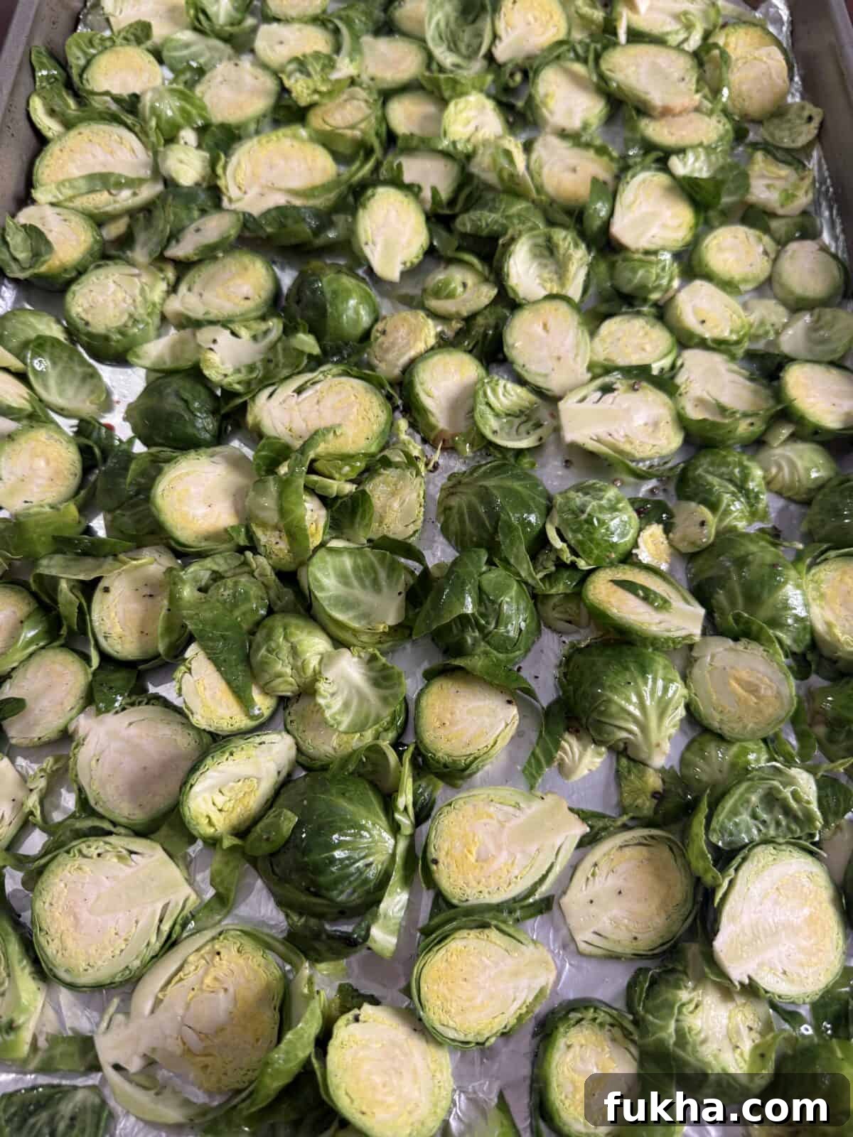 Roasted Brussels sprouts with bacon and glaze