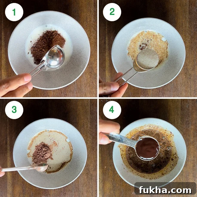 step by step picture collage of making iced mocha