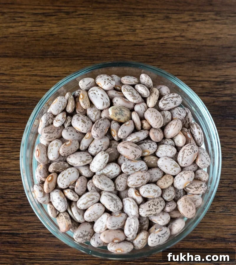 Classic Homestyle Stewed Pinto Beans Recipe 4 Bowl of dried pinto beans