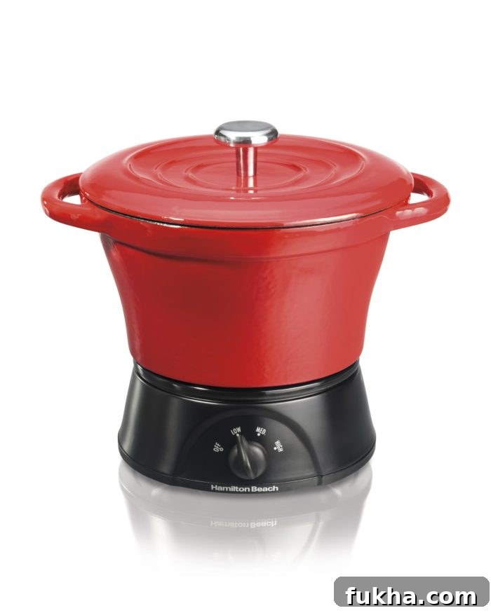 Classic red Hamilton Beach Party Crock