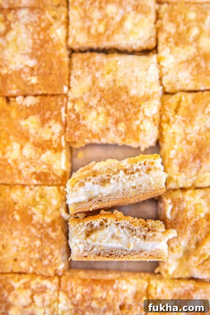 lemon cream cheese bars on a platter