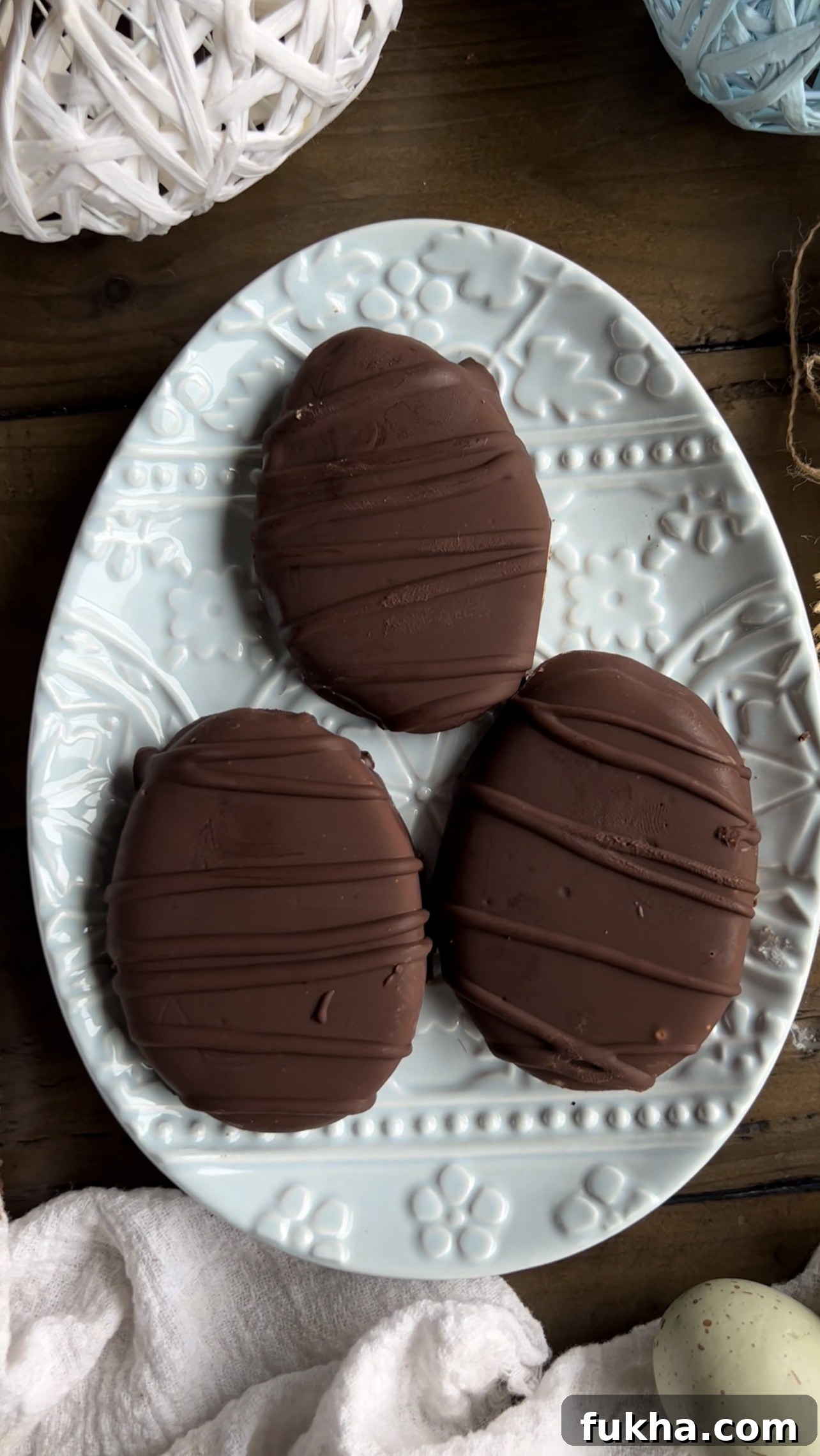 Gluten-free Dairy-free Copycat Reese's Peanut Butter Cup Easter eggs - 4-ingredients, EASY!