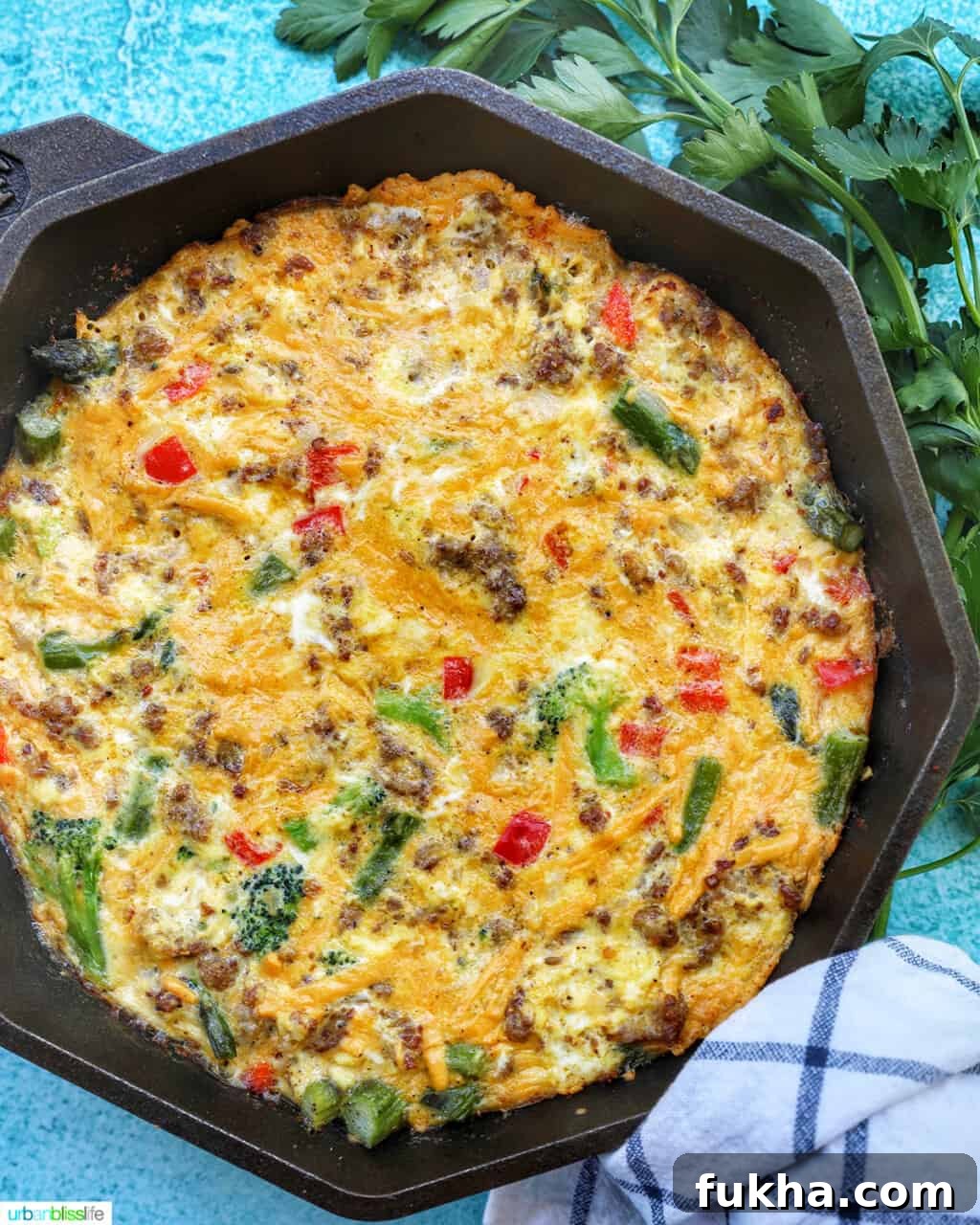 Sausage Frittata in skillet