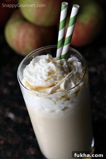 Easy Maple Apple Milkshake Recipe - a quick fall drink perfect for Halloween!