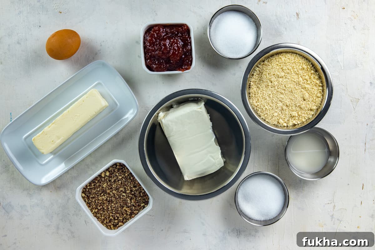 Ingredients measured out in individual containers.