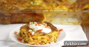 Mexican Breakfast Casserole recipe is a make-ahead, overnight breakfast casserole recipe, packed with eggs, gooey cheese, and spicy chorizo and peppers.