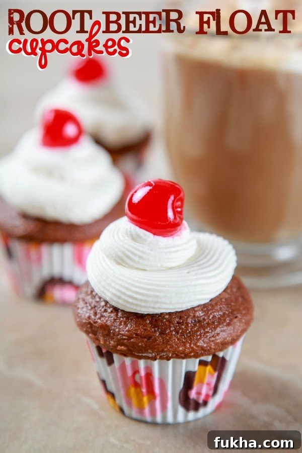 Root Beer Float Cupcakes