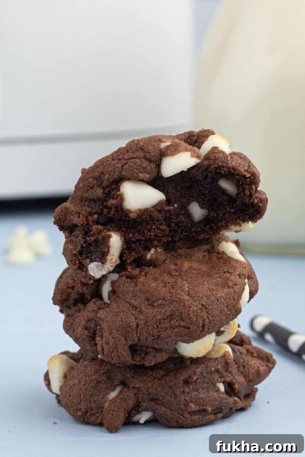Air Fryer Cake Mix Cookies: Quick Chocolate Chip Recipe 6 Fresh baked cookies on a plate