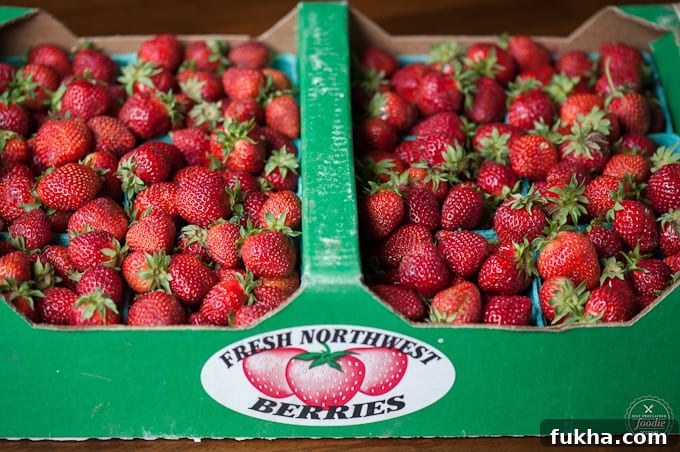 full flat of red strawberries
