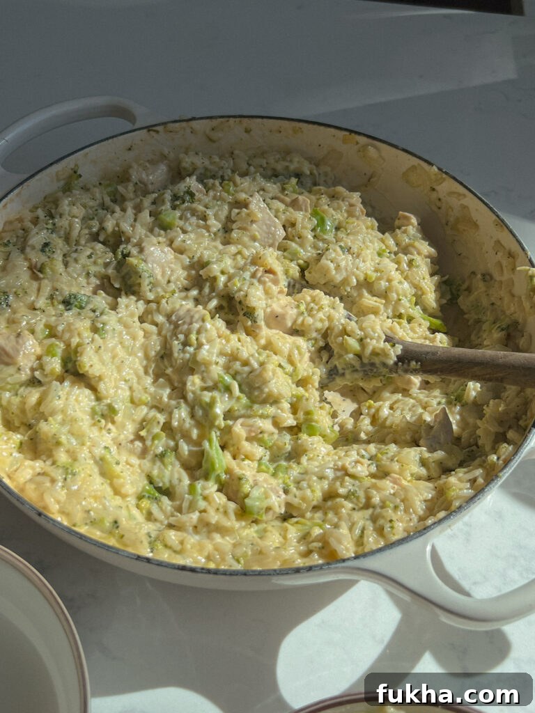 Skillet Cheesy Chicken and Broccoli Rice