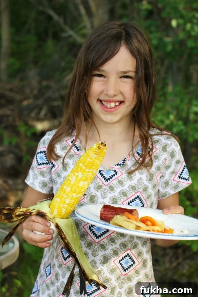 Campfire Banana Boat Recipe for Kids 4 First Corn, then Banana Boats