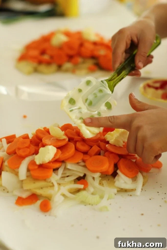 Campfire Banana Boat Recipe for Kids 6 Banana Boats and Foil Packets of Veggies to cook over the campfire