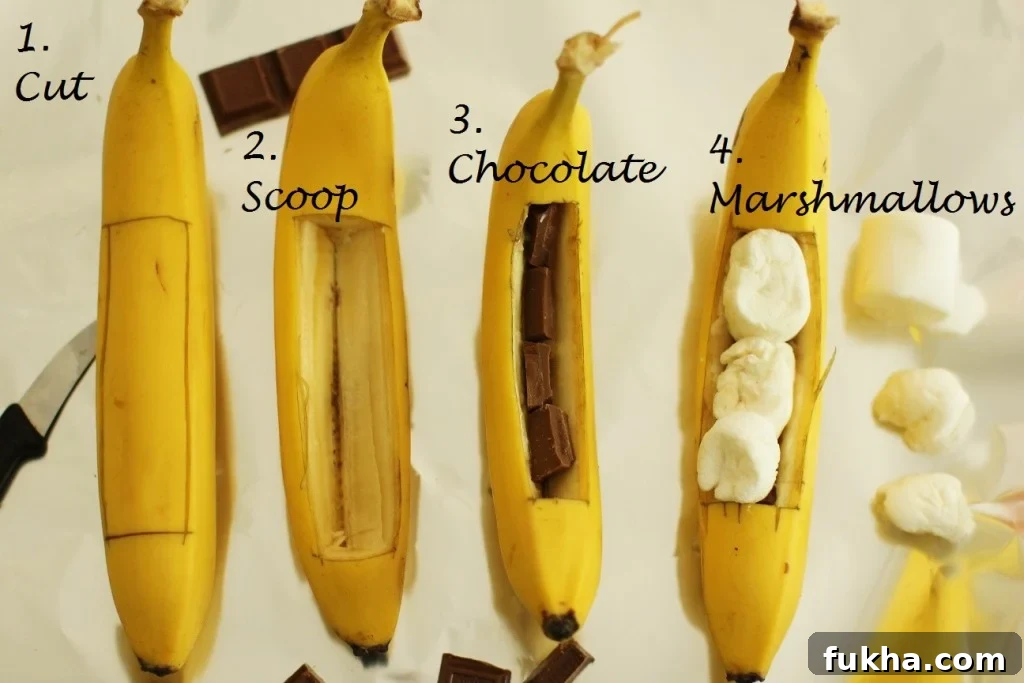 Campfire Banana Boat Recipe for Kids 9 4 easy steps for making banana boats