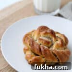 Close up of cardamom bun.