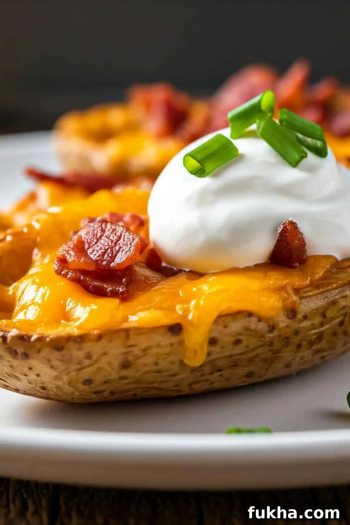 tgi friday's baked potato skins on a plate