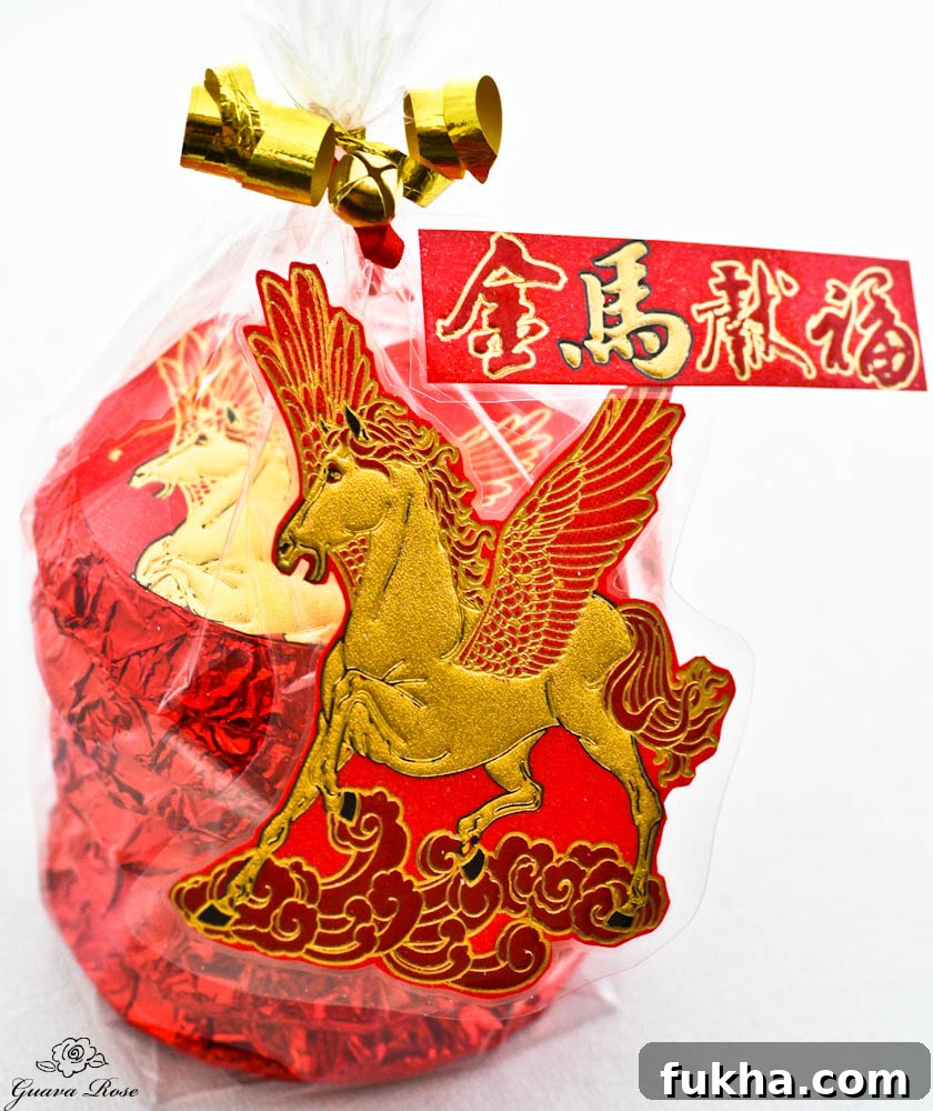 Stack of Shortbread Oatcakes wrapped and tied with Year of the Horse Tag
