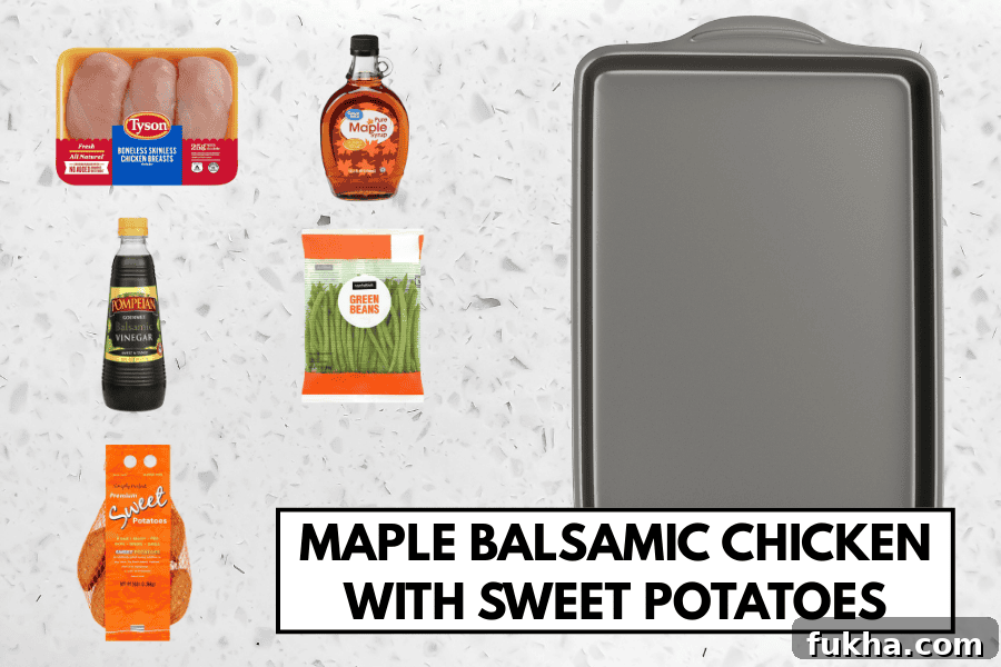 Maple balsamic chicken with sweet potatoes