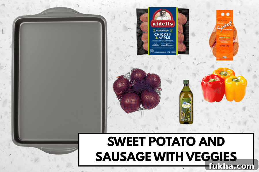 Sweet potato and sausage sheet pan
