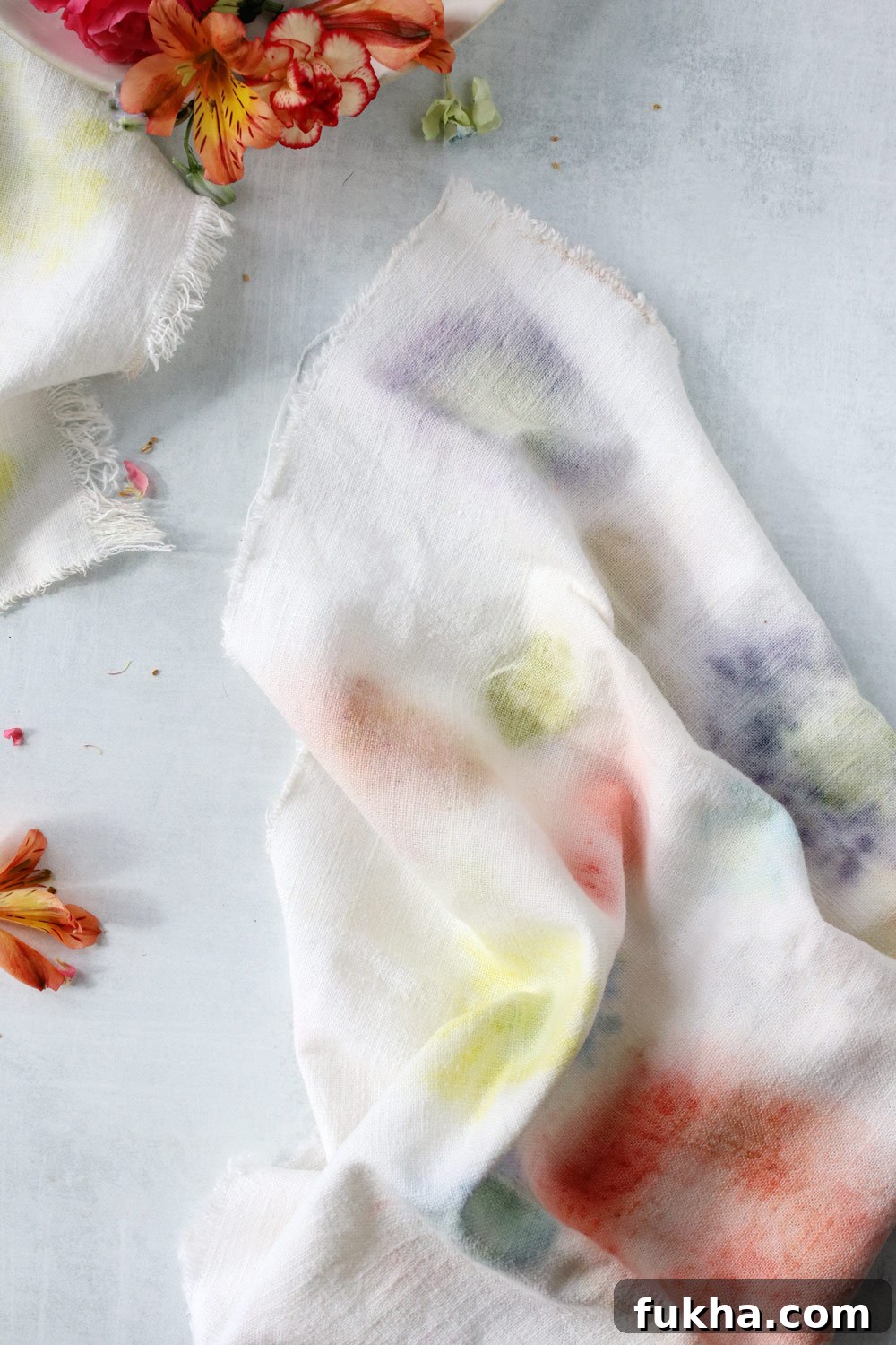 DIY Flower Dye Napkins
